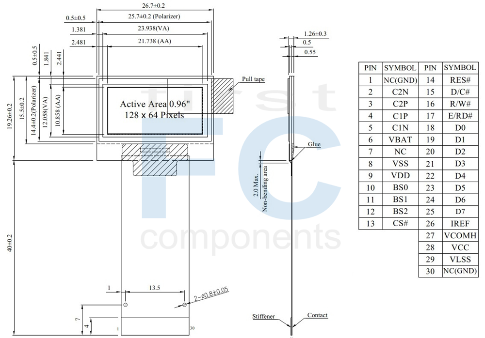 Square LCD Screen, Square Screen TFT, ST7789T3-G4-1 - WF0154ATAAA4DSN0