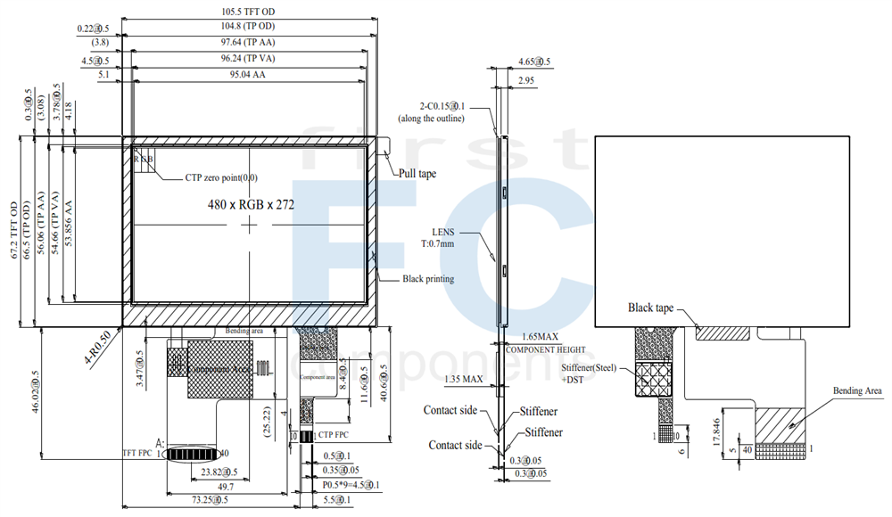 2.42 inch OLED Display, 2.42 OLED 128x64 - WEO012864G