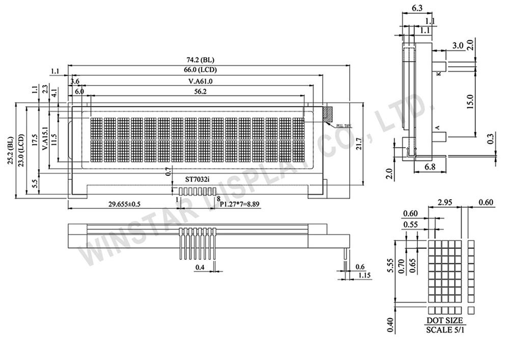 I2C LCD Display Module, I2C Display, I2C LCD 16x2, I2C LCD Module - WO1602G Display 16x2 I2C