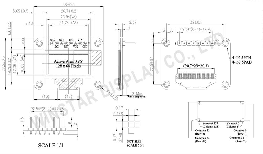 OLED 12864, 12864 OLED, OLED Display Module 12864, SSD1306 OLED, SSD1306 OLED Display, OLED 128x64 SSD1306