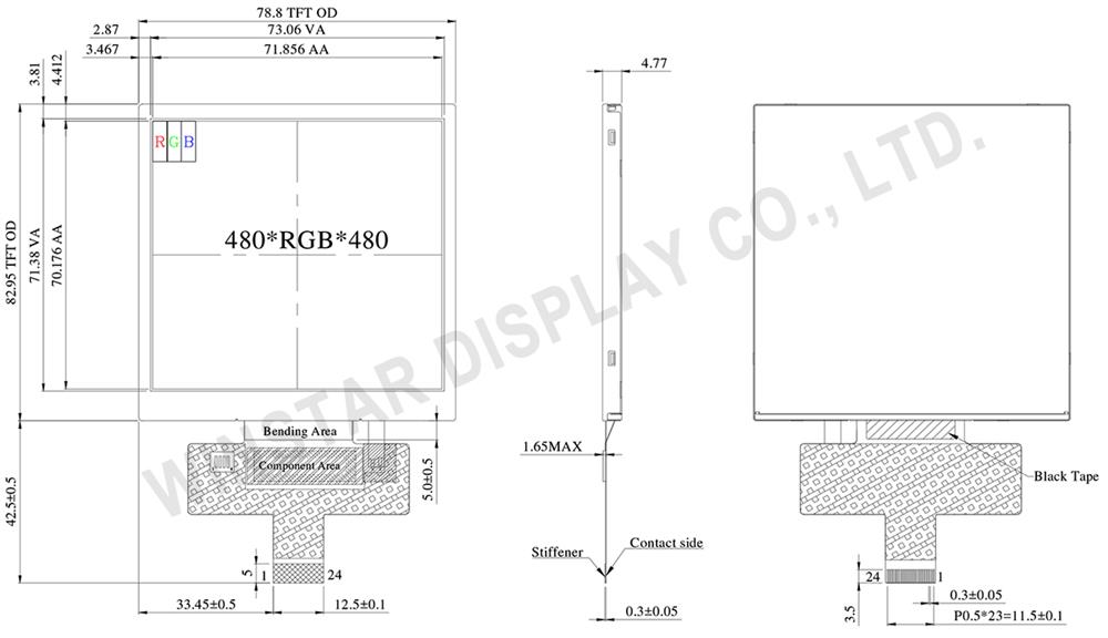 4 TFT LCD, TFT LCD 4, TFT 4, 4 TFT Display, 4 TFT, 4 inch TFT Display - WF40ESWAA6MNN0