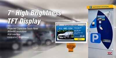 7" IPS TFT 1000cd/m² -30+80°C O.T., T.P. Option, Competitive Price