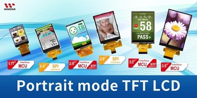 Portrait Mode COG TFT LCD from 0.96 inch to 3.2 inch