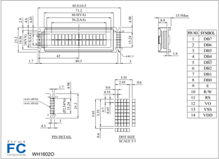 Picture of WH1602O-TFH-ET#