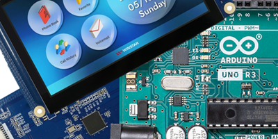TFTs 4.3'' e 5'' Interfaccia SPI-QSPI & Supporto Arduino Uno Rev3