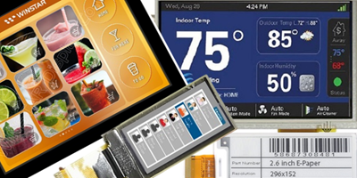 Reflective TFT / Hover touch TFT / PMOLED Full Color / E-Paper